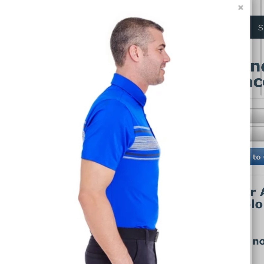 NWT Under Armour Men's Playoff Space Dye Polo Blue‎ - Picture 4 of 6